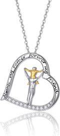 wholesale 925 Sterling Silver Heart Shaped Father's Day Gift for Dad - Always My Father Forever my Friend Hug Necklace with Cubic Zirconia Stones and Gold Plating on Body-0-0
