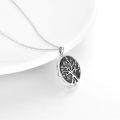 wholesale TOUPOP Locket Necklace Sterling Silver Locket Pendant That Holds Pictures Sunflower/tree Of Life Locket Pendant For Women Wife Girlfriend Christmas -0-5