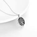 TOUPOP Sterling Silver Sunflower Tree of Life Photo Locket Pendant-0-5
