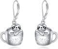 wholesale 925 Sterling Silver Sloth in Cup Drop Earrings for Women-0-0