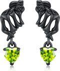 wholesale  925 Sterling Silver Cubic Zirconia Peridot Heart Stud Earrings - August Birthstone Gift for Love & Friendship-0-0