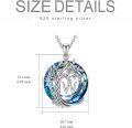 wholesale Sterling Silver Crystal Tree of Life Initial Necklace Mother s Day Gift - Rhodium Plated-0-101