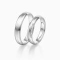 TOUPOP 10k Gold Moissanite Couples Rings Set Personalized Wedding Band-0-1