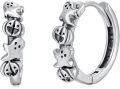 wholesale 925 Sterling Silver 925 Halloween Ghost & Pumpkin Hoop Earrings-0-0