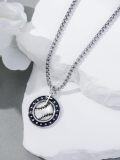 wholesale 925 Sterling Silver Baseball Pendant with Cross and Inspirational Message Necklace for Women & Men-0-2
