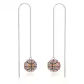 wholesale 925 Sterling Silver Sports Themed Long Chain Basketball Dangle Earrings Wholesale for Women-0-0