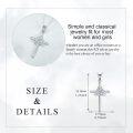 wholesale 925 Sterling Silver Celtic Knot Blue Crystal Cross Pendant Necklace for Women Religious Faith -0-3