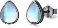wholesale 925 Sterling Silver Moonstone Teardrop Bridal Studs Cartilage  for Women-0-0