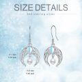 wholesale 925 Sterling Silver Moonstone Pearl Celtic Knot Leverback Dangle Earrings for Women-0-4