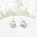wholesale 925 Sterling Silver Heart-Shaped Elephant & Dog Dangle Earrings with Cubic Zirconia Accents-0-2
