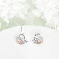 wholesale 925 Sterling Silver Cute Elephant Earrings With Heart Shape And Crystal Accents-0-2