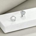 wholesale 925 Sterling Silver 925 Celtic Knot Pearl Studs with Cubic Zirconia (Silver)-0-1