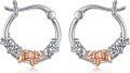 wholesale 925 Sterling Silver Elephant Hoop Earrings - Unique  for Women and Girls-0-0