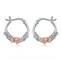 wholesale 925 Sterling Silver Elephant Hoop Earrings - Unique  for Women and Girls-0-0