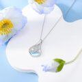 wholesale 925 Sterling Silver Mother of Pearl Floral Pendant Necklaces - Gifts for Her-0-50