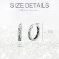 wholesale 925 Sterling Silver Hypoallergenic Small Hoop Scrollwork Huggie Earrings for Women-0-4