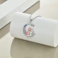 wholesale 925 Sterling Silver Metal Stone Sisters Moon Pendant Necklace  for Sister-in-Law-0-1