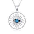 TOUPOP 925 Sterling Silver Evil Eye Protection Necklace For Women-0-0
