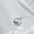 wholesale 925 Sterling Silver Turquoise and Sodalite Yin Yang Mountain Pendant Necklace-0-4