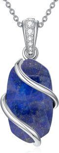 wholesale Sterling Silver Gemstone Dainty Pendant Necklace for Women Mom Gift-0-80