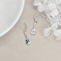 wholesale 925 Sterling Silver Guitar Earrings for Women Leverback Music Dangle Drop Jewelry Musical Gifts for Musicians-0-2