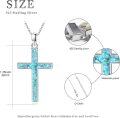 wholesale 925 Sterling Silver Cross with Turquoise and Malachite Inlay Christian Pendant Necklace-0-3