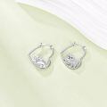 wholesale 925 Sterling Silver Cute Puppy Dog Hoop Earrings For Women Pet Lovers Gift-0-1