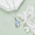 wholesale 925 Sterling Silver Teardrop Moonstone Hummingbird Flower Pendant Necklace-0-1