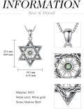 wholesale TOUPOP Star Of David Necklace Sterling Silver Jewish Star Pendant Sun Abalone Shell Jewelry For Women Men Christmas Birthday Gifts -0-3