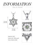 TOUPOP Sterling Silver Abalone Shell Star Of David Necklace Pendant Jewelry-0-3