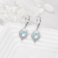 wholesale 925 Sterling Silver Teardrop Moonstone Leverback Drop Earrings 4cm Long-0-1