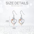 wholesale TOUPOP Rose Heart Earrings For Women Sterling Silver Butterfly Initial V Letter Drop Dangle Earrings Anniversary Birthday Christmas Jewelry Gifts For Her Wife Girlfriend Mom -0-5