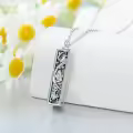 TOUPOP Silver Butterfly Urn Necklace with Stone-0-6