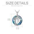 wholesale 925 Sterling Silver Blue Crystal Tree of Life Initial Necklace Family Letter Pendant Birthday Mother s Day Gifts for Her-0-113