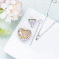 wholesale 925 Sterling Silver Heart Butterfly Filigree Keepsake Pendant Urn Necklace w/Filler Kit-0-3