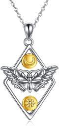 wholesale 925 Sterling Silver Gold Plated Butterfly Charm Triangle Star Moon Pendant Necklaces Gifts for Women Girlfriends Mothers Day Presents Jewelry Accessories-0-0