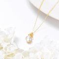 wholesale 14K Gold Pearl Triquetra Pendant Necklace for Women-0-2