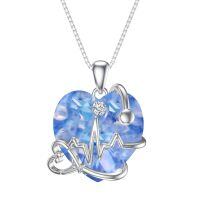 TOUPOP Sterling Silver & Birthstone Nurse Stethoscope Necklace Gift-undefined