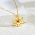 wholesale 14K Gold Plated 925 Sterling Silver Birthstone Love Rose Necklace for Women-0-1