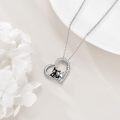 wholesale 925 Sterling Silver Love You Forever Cat Pendant Necklaces for Women Girls Gifts Jewelry Accessories-0-5