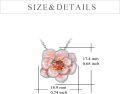 wholesale 925 Sterling Silver Peony Flower Pendant Necklace Enamel s for Women Mother-0-4