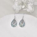 wholesale 925 Sterling Silver Abalone Shell Bat Drop Earrings with Celtic Knot Design for Women Gifts-0-1