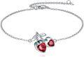 wholesale 925 Sterling Silver CZ Heart-Shaped Charm Chain Bracelet/Anklet-0-0