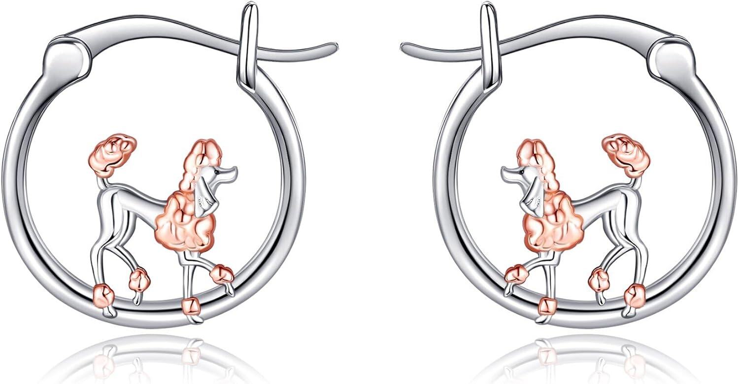 wholesale 925 Sterling Silver Dog Hoop Earrings - Adorable Pet s for Women and Girls-0-0