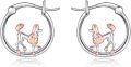 wholesale 925 Sterling Silver Dog Hoop Earrings - Adorable Pet s for Women and Girls-0-0