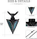 wholesale 925 Sterling Silver Black Plated Arrowhead with Turquoise and Malachite Inlay Pendant Necklace-0-1