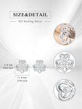wholesale 925 Sterling Silver Celtic Knot Shamrock Stud Earrings for Women-0-1