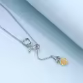TOUPOP Sterling Silver Sunflower Stethoscope Lariat Necklace Nurse Gift-0-2