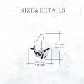 wholesale 925 Sterling Silver Blue Enamel Starfish Whale Drop Dangle Earrings Gift for Her-0-4