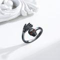 wholesale Sterling Silver Skull Ring Adjustable Punk Gothic Skeleton Jewelry Halloween Gift for Women Men-0-1